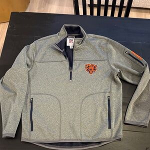 NFL Chicago Bears Heather Gray Pullover with Orange Logo